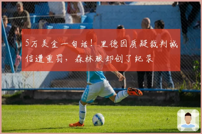 5万美金一句话！里德因质疑裁判诚信遭重罚，森林狼却创了纪录